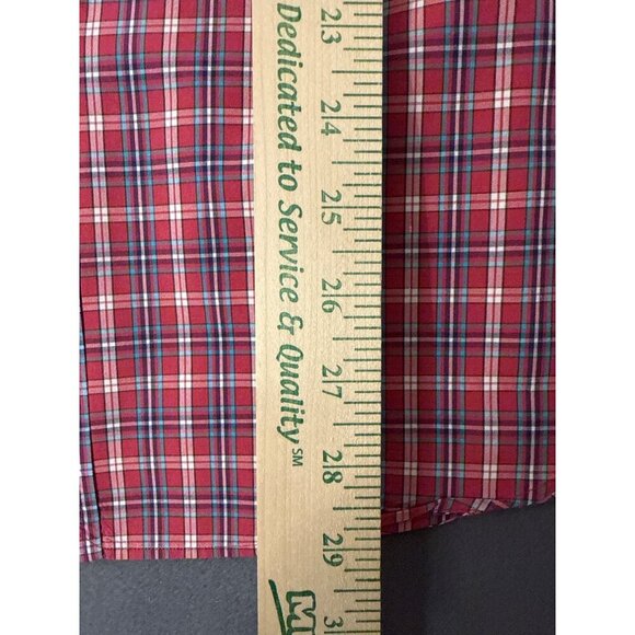 Ralph Lauren Mens XL Red Plaid Button-Down Shirt Custom Fit 100% Cotton Classic - Picture 3 of 6